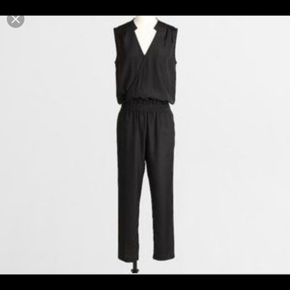 Beautiful lightweight black wrap front jumpsuit
